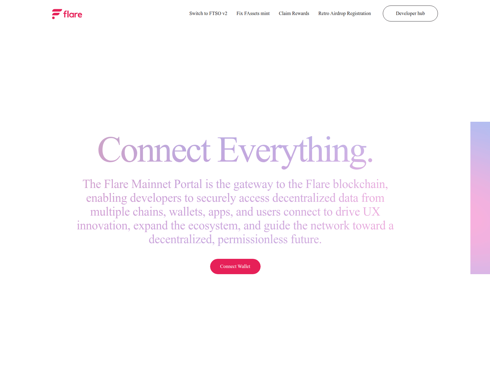 Screenshot of flaremainnets.pages.dev