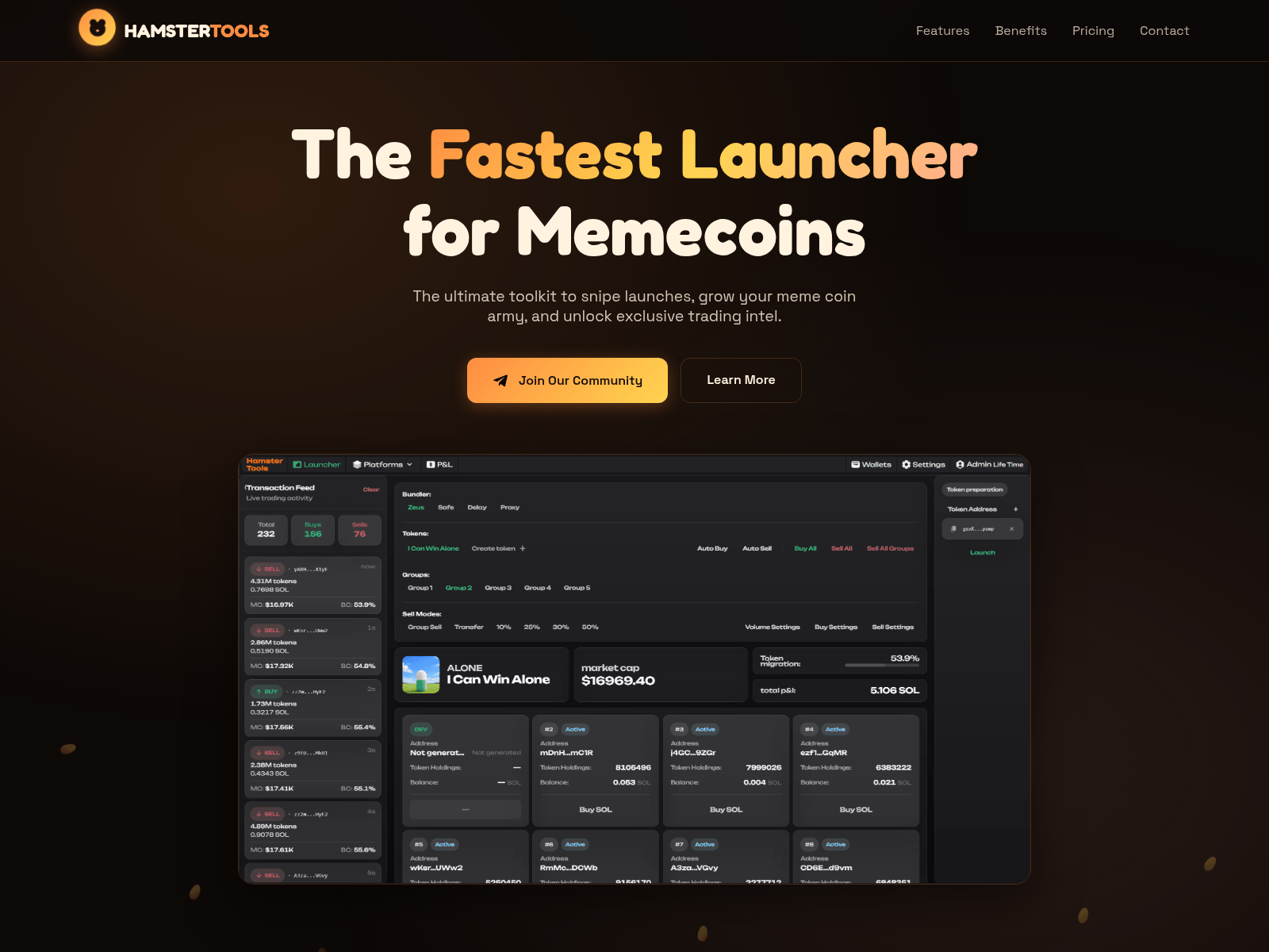 Screenshot of hamstertools.com