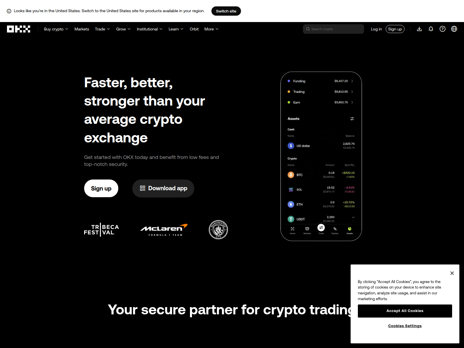 Screenshot of okxlist.com