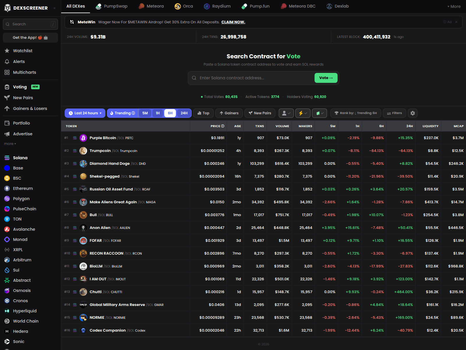 Screenshot of ranking-dexscreener.net