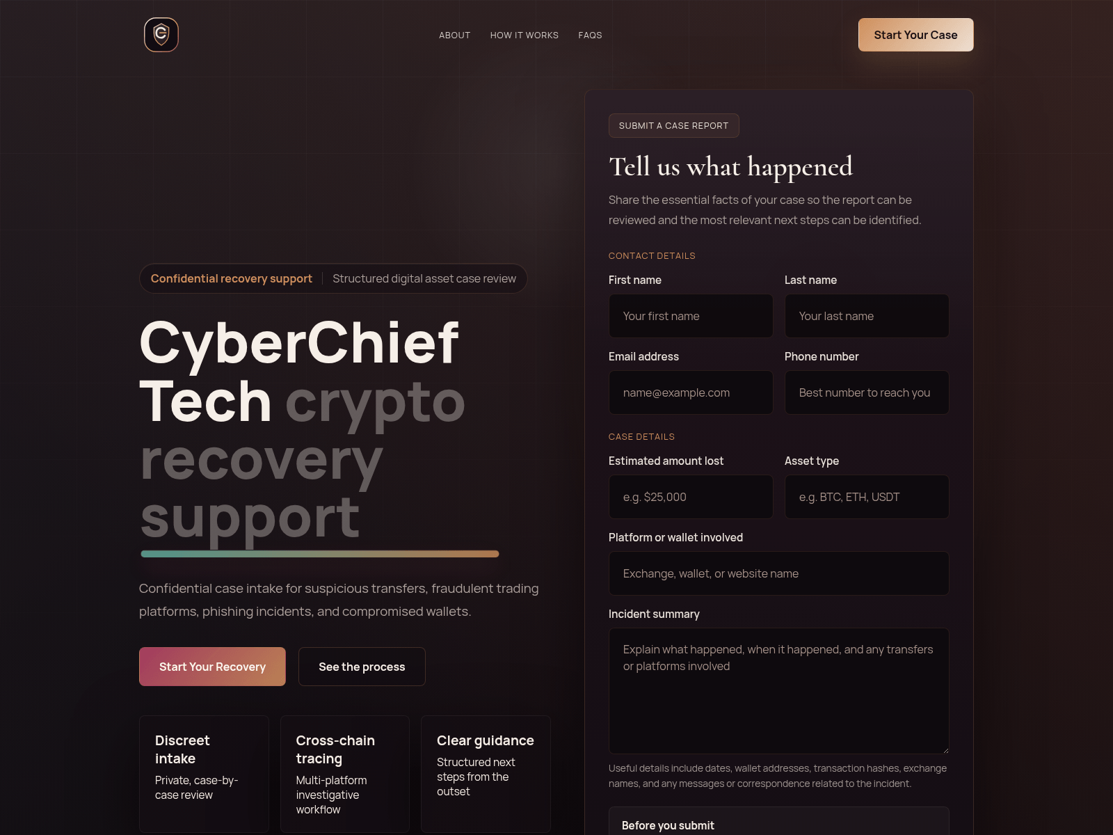 Screenshot of cyberchief-tech.com