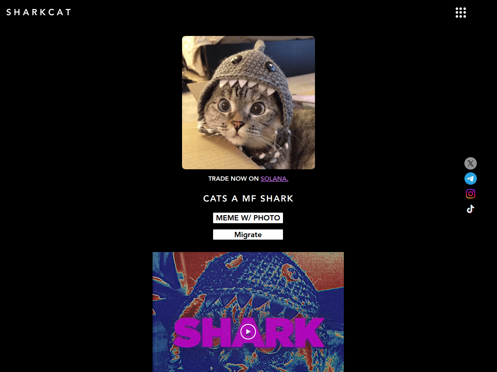 Screenshot of sharkcatmigrate.xyz