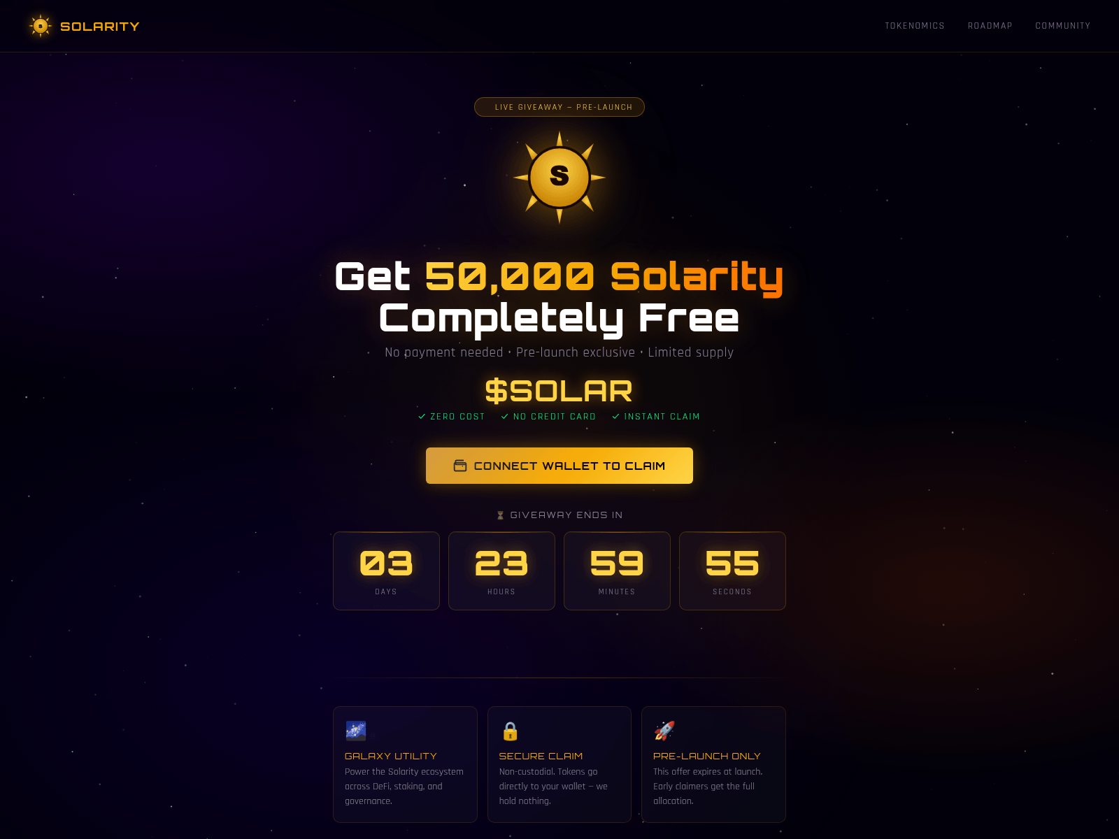 Screenshot of solarity.one