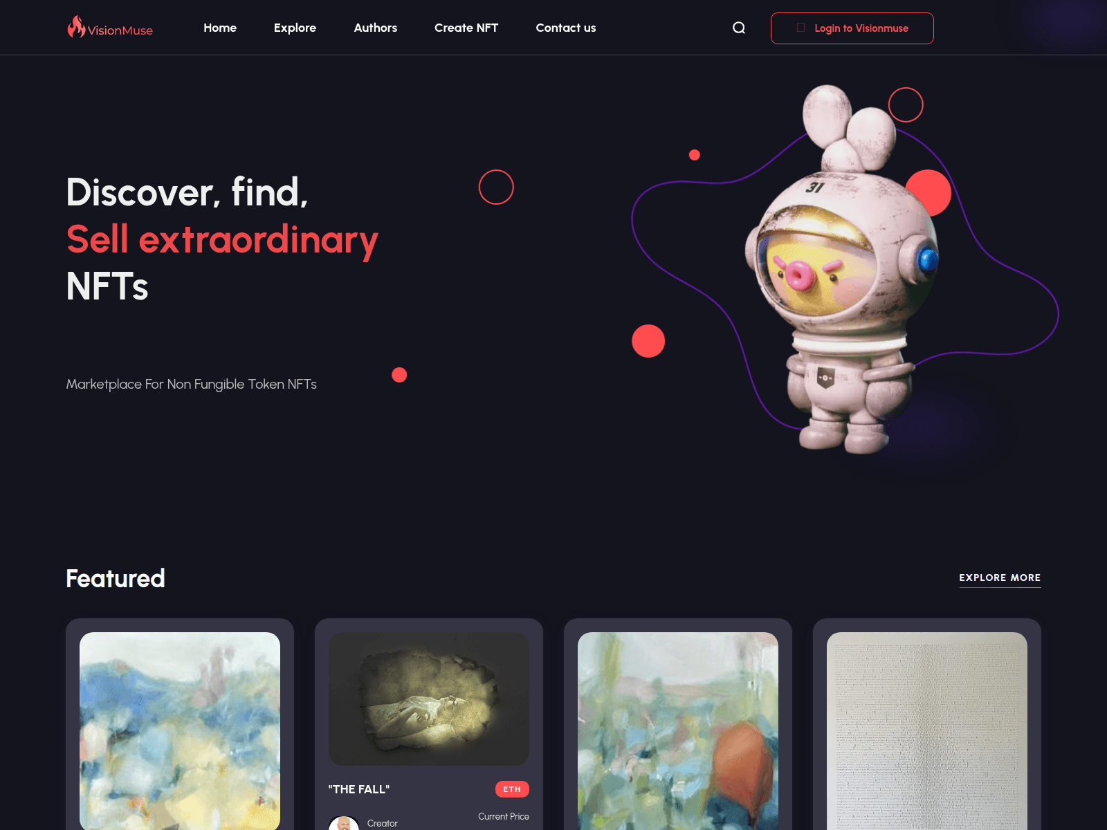 Screenshot of visionmuse.org