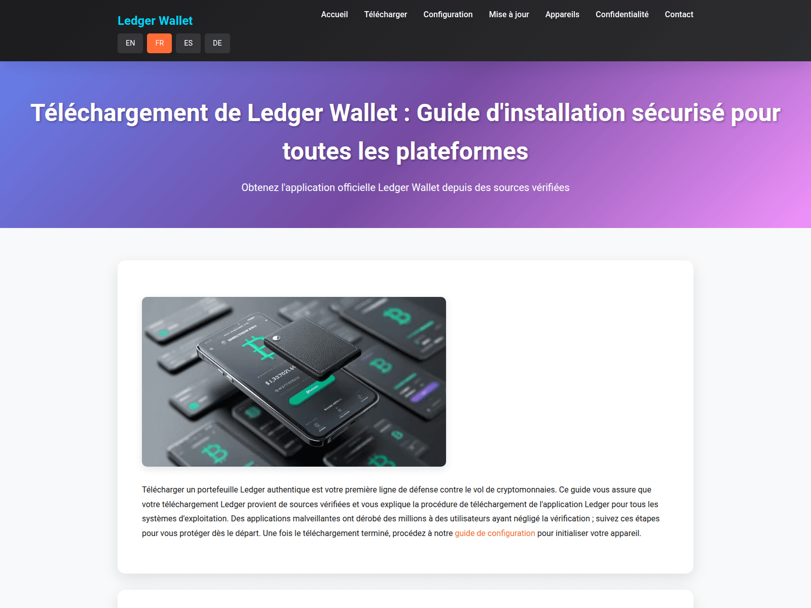 Screenshot of www.ledger-protection.com