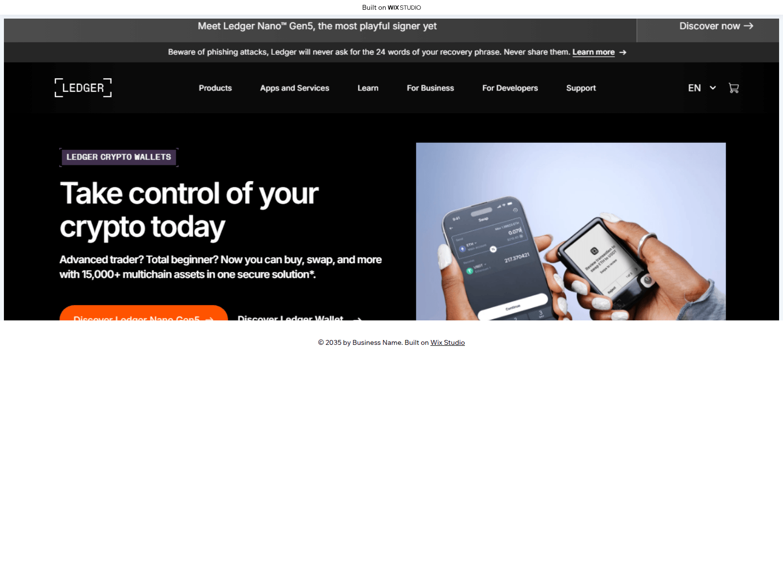 Screenshot of live-starts-ledge.wixstudio.com