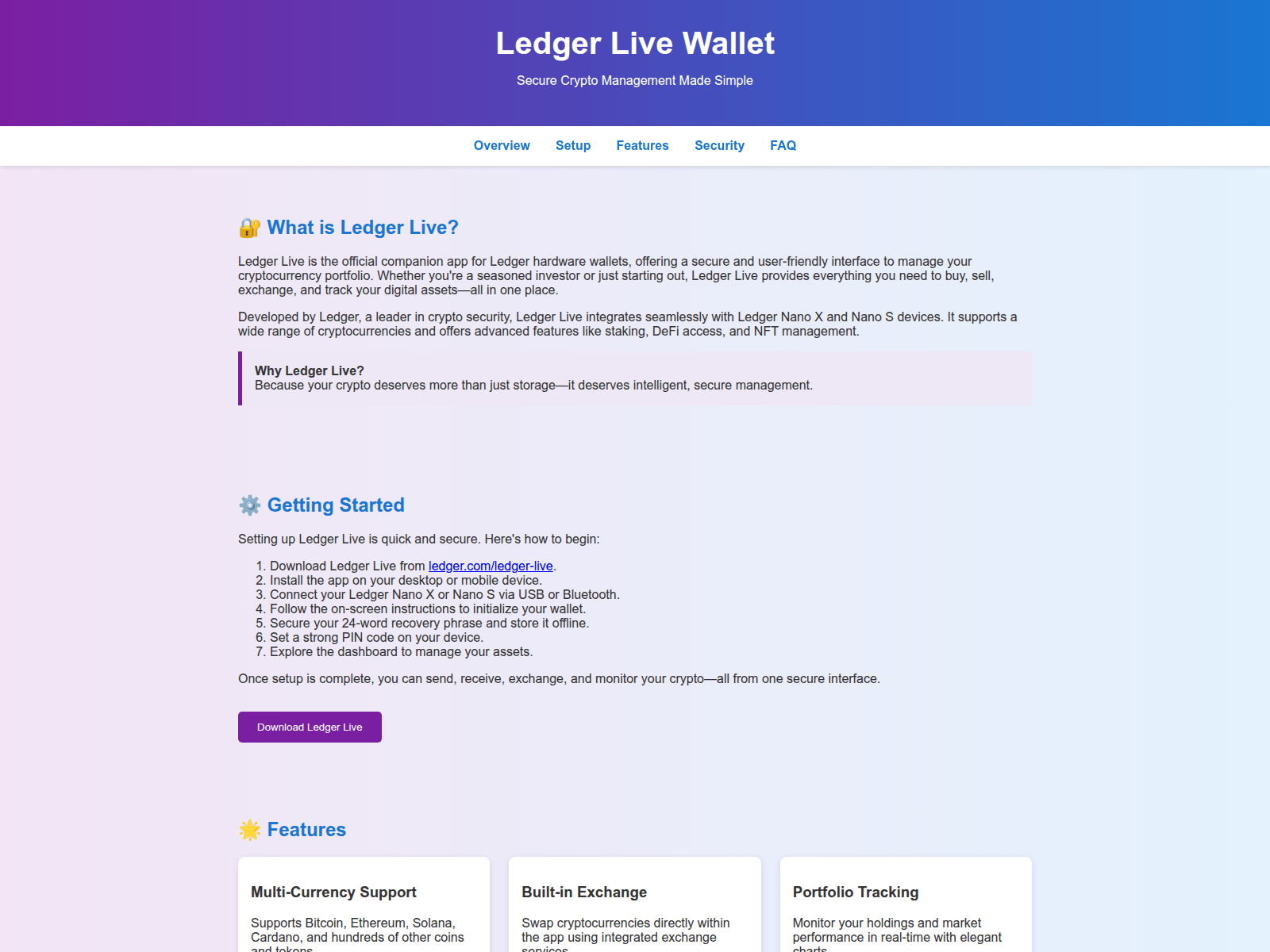 Screenshot of ledgr-wallt-get.pages.dev