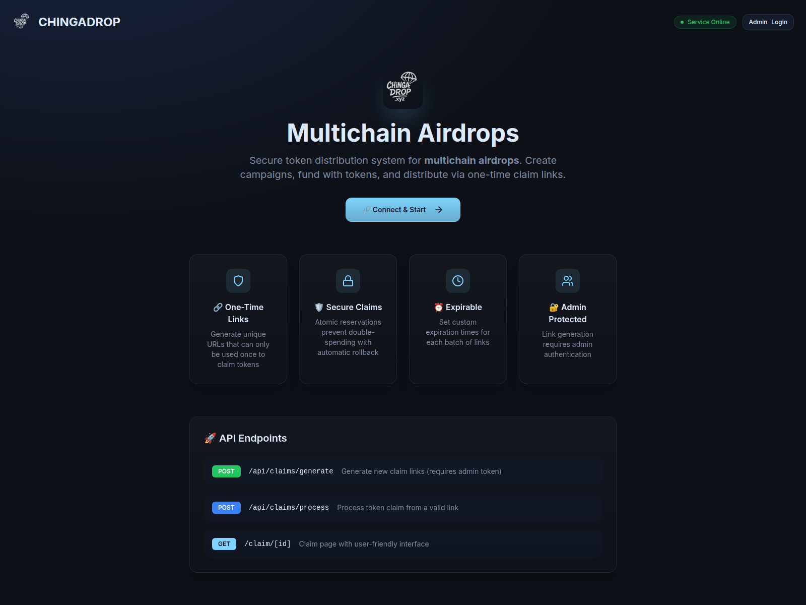Screenshot of chingadrop.xyz