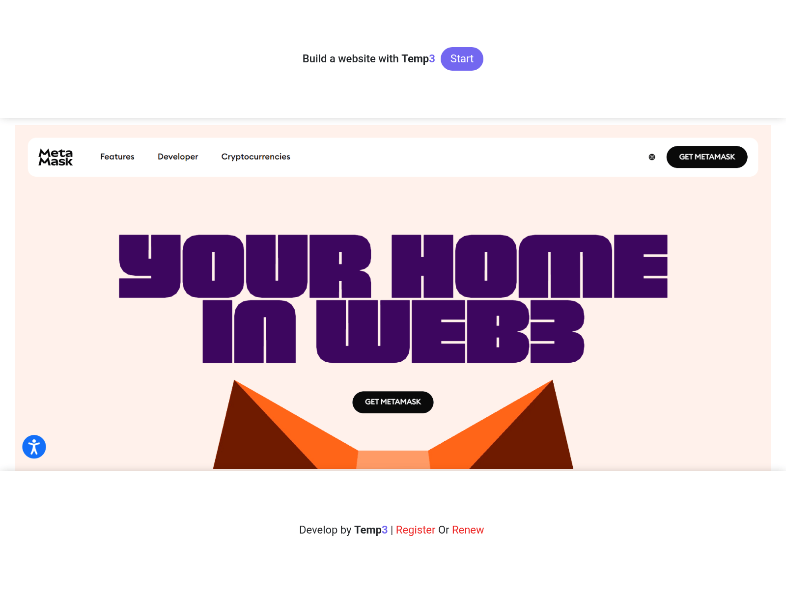 Screenshot of home-metamask-io.tem3.io