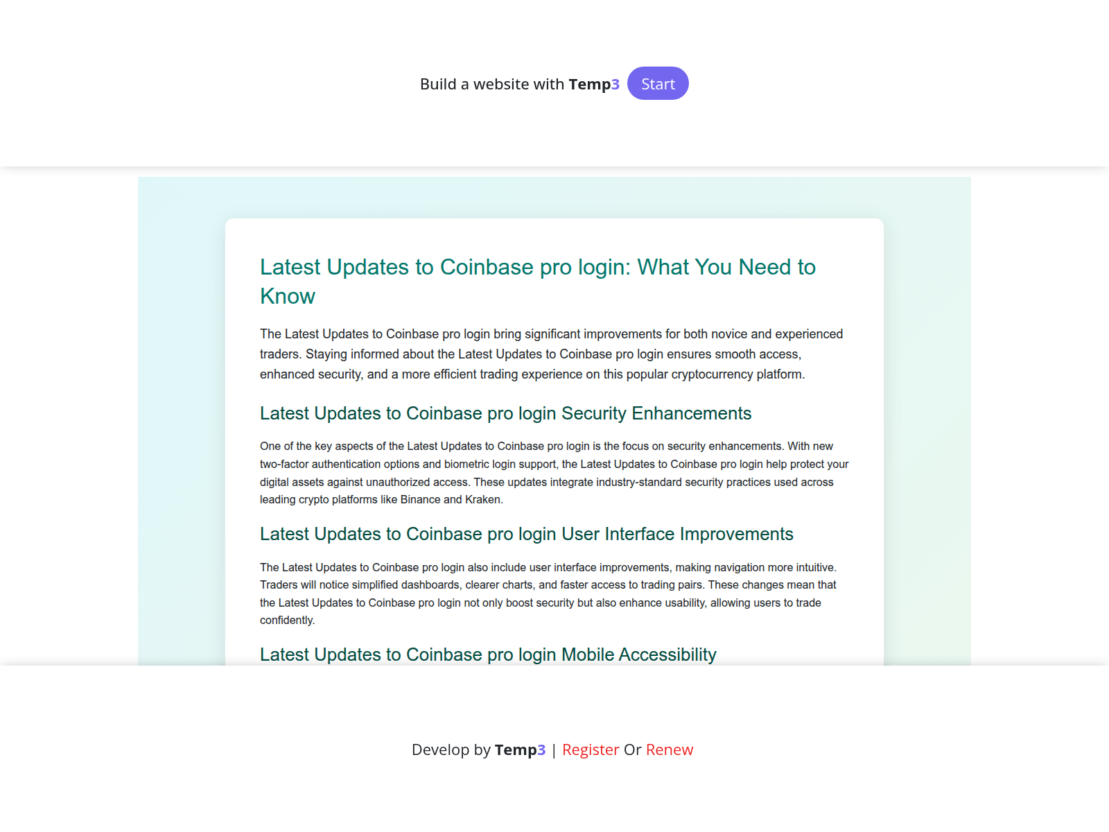 Screenshot of auth-coinbase-pro-help.tem3.io