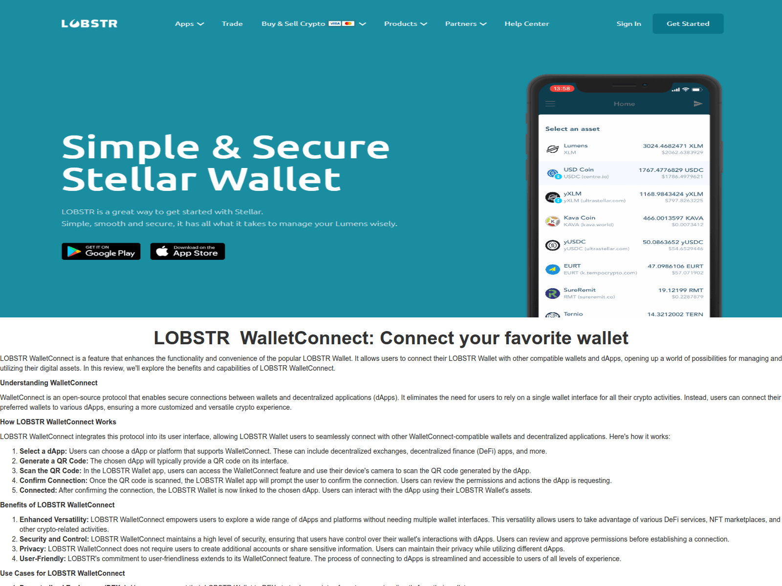 Screenshot of lobstrrwellet.webflow.io