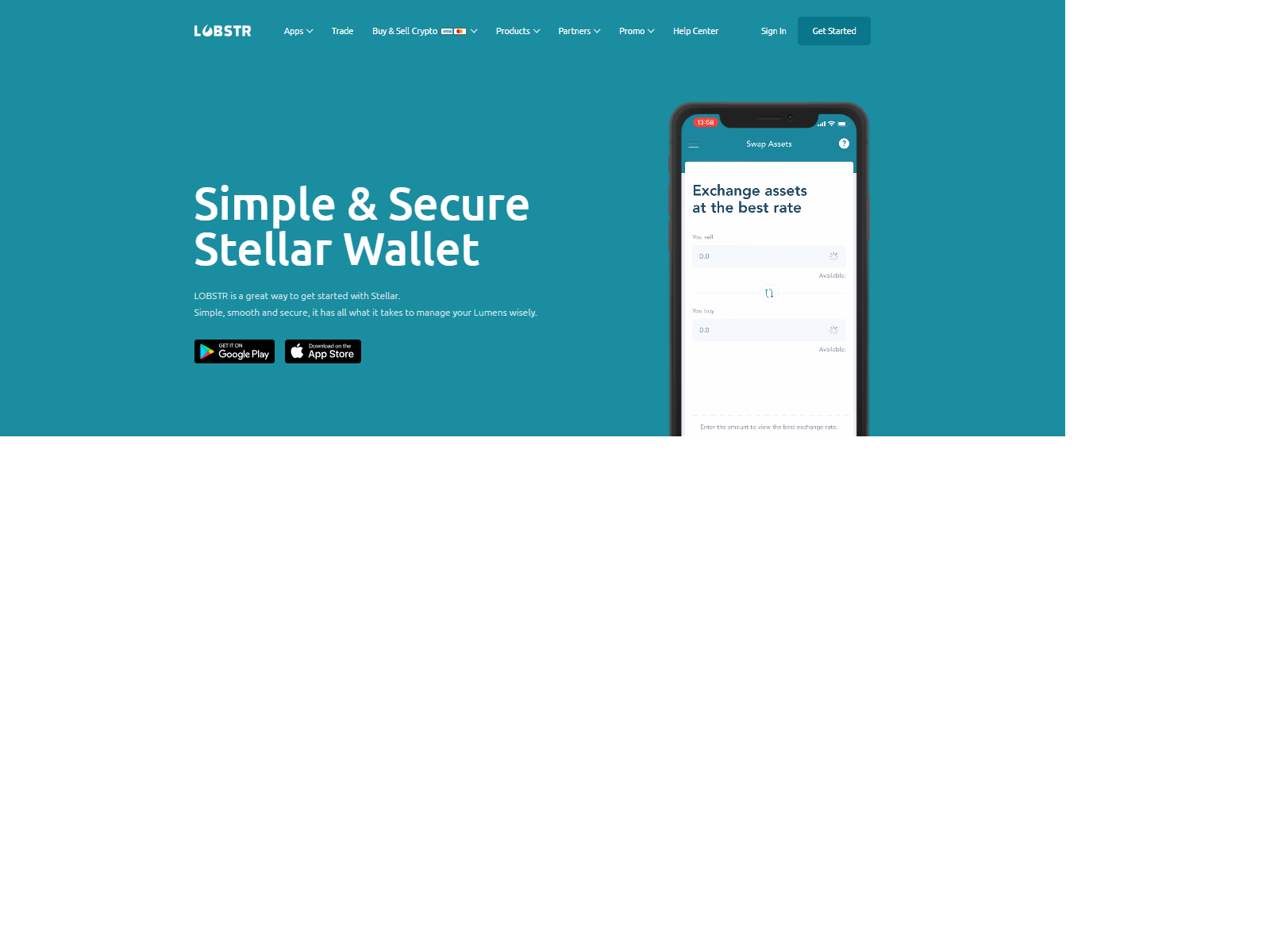 Screenshot of lobstrcoin-wallet.webflow.io