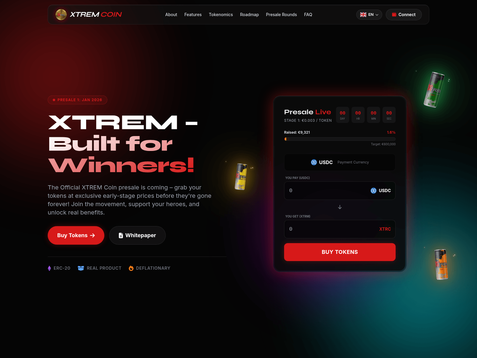 Screenshot of officialxtremcoin.com