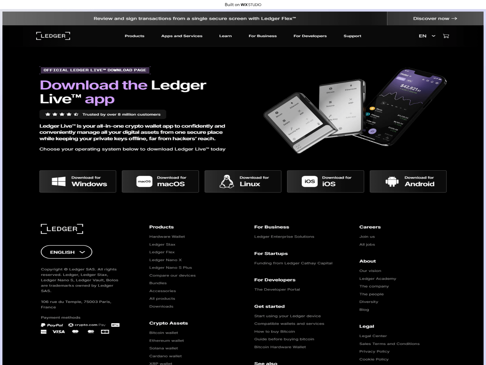Screenshot of nav-ledgrlivelogn.wixstudio.com