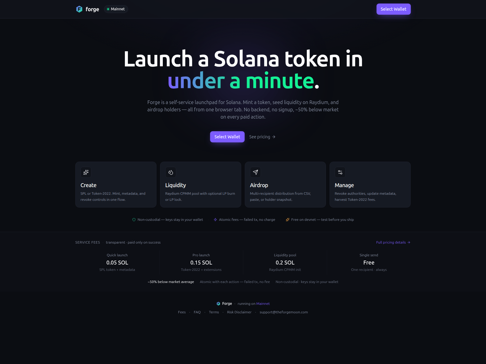 Screenshot of theforgemoon.com