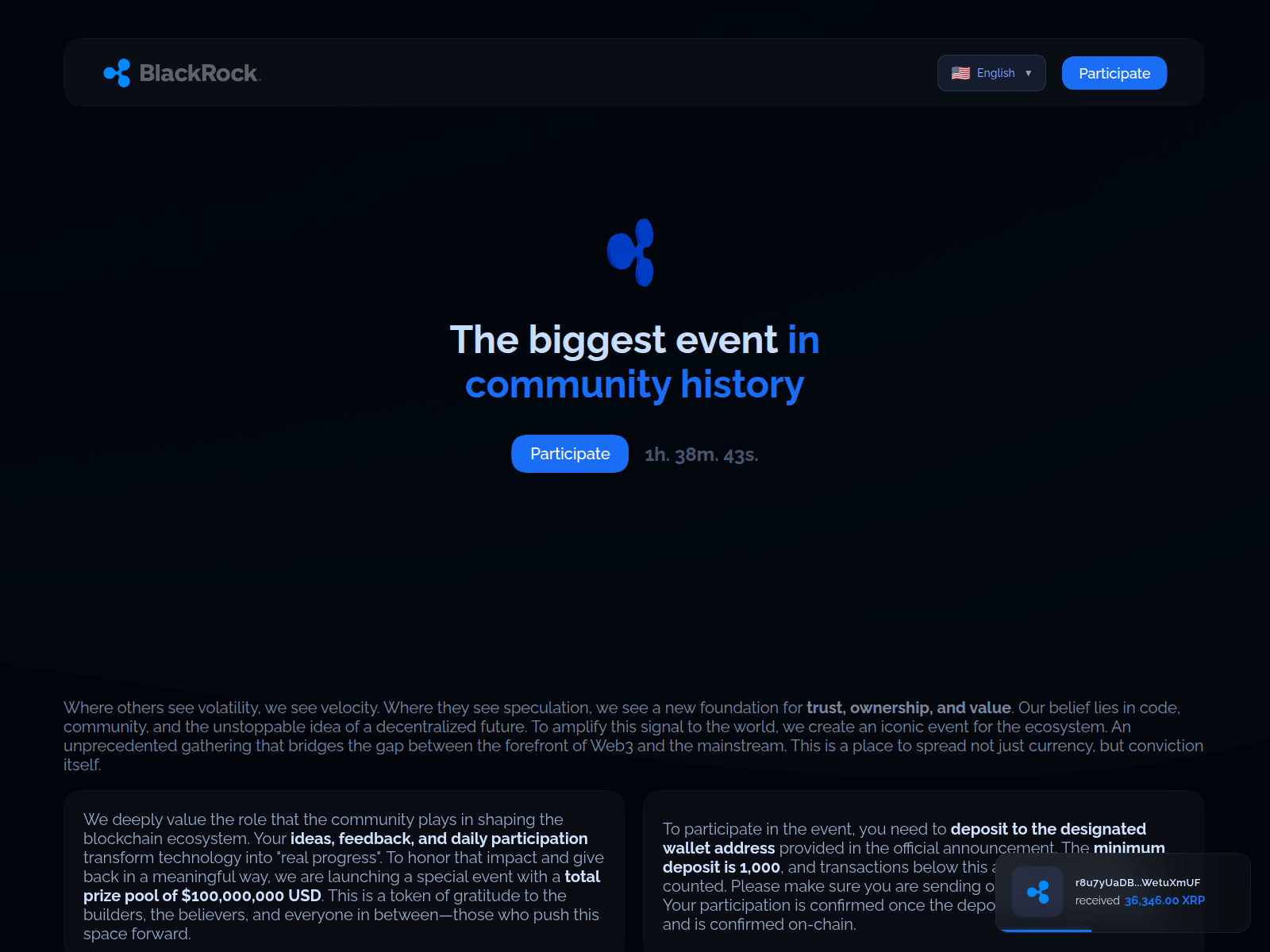 Screenshot of conferencexrp.com