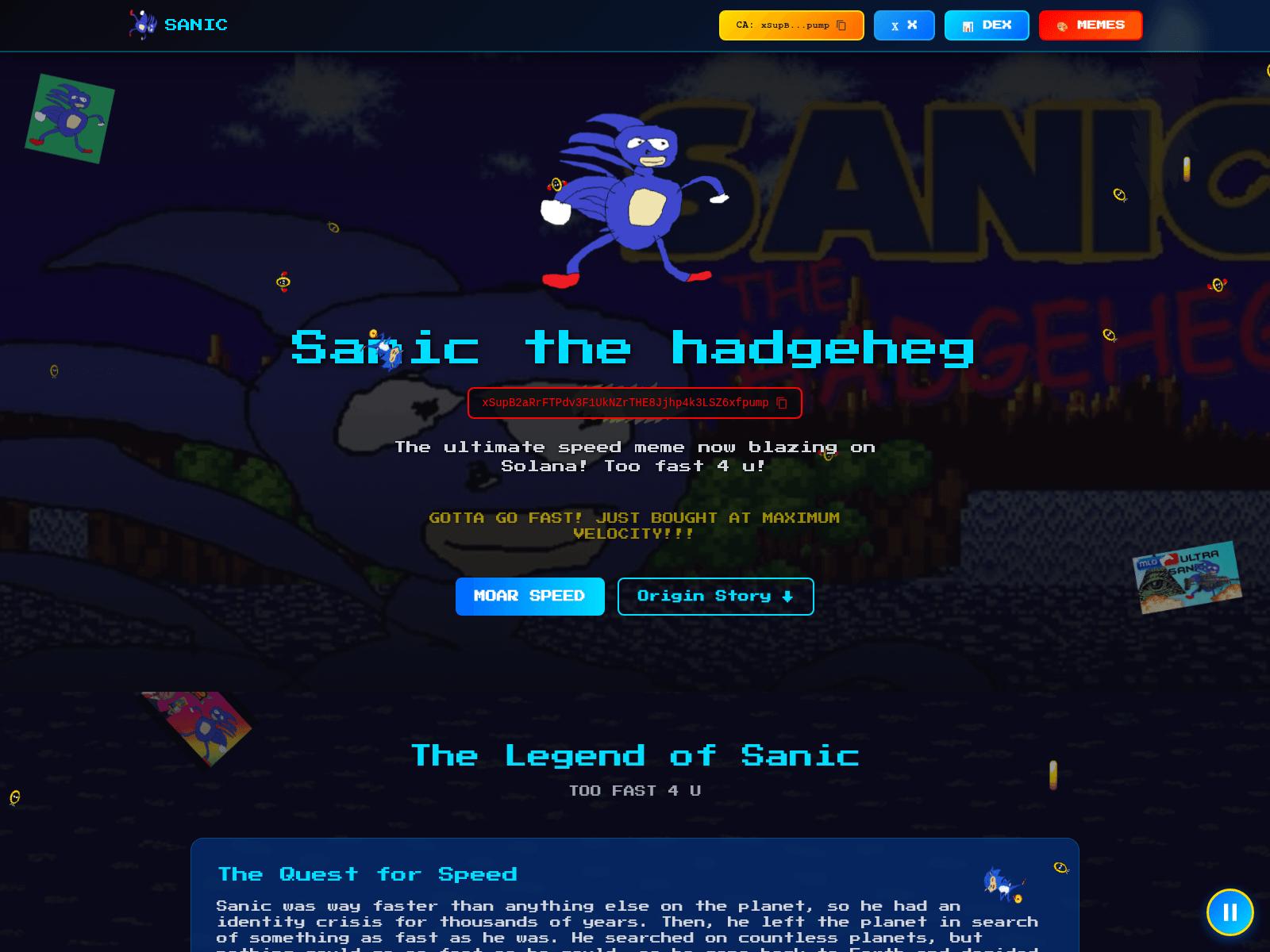 Screenshot of sanicthehadgeheg.xyz