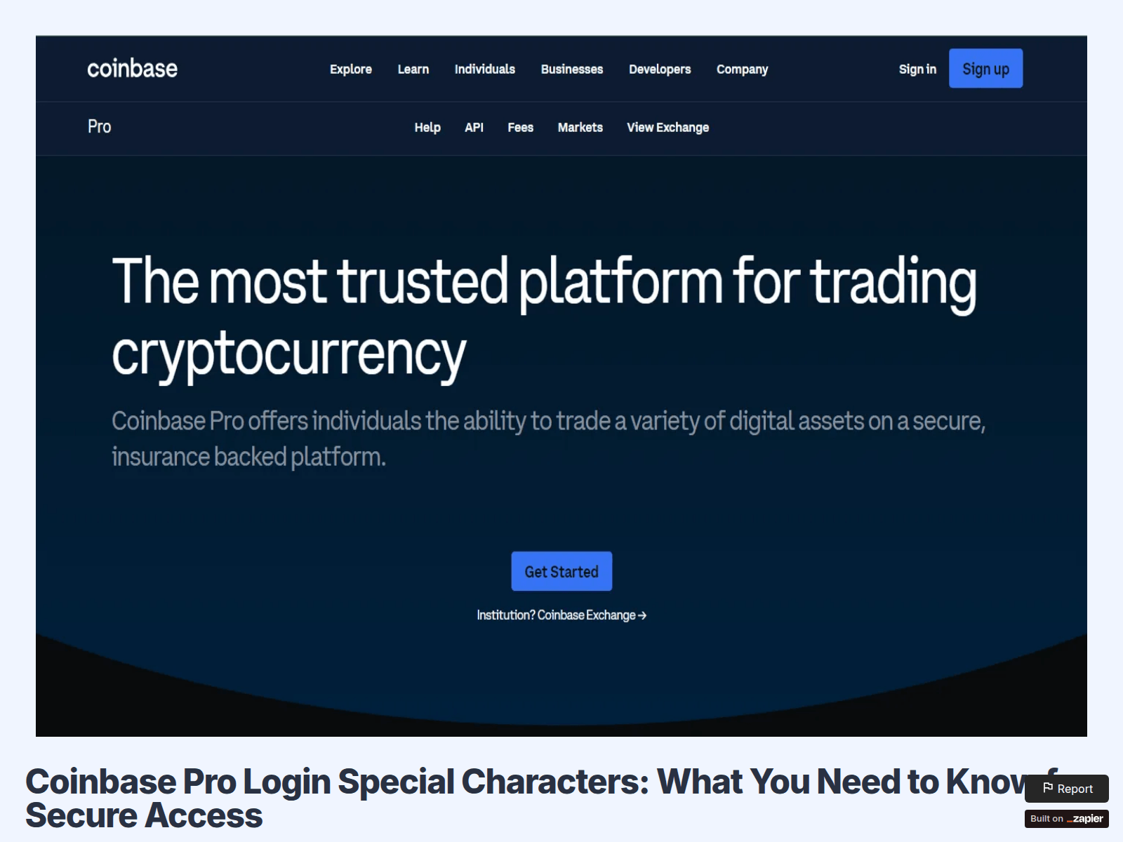 Screenshot of learn-coinbsestart.zapier.app
