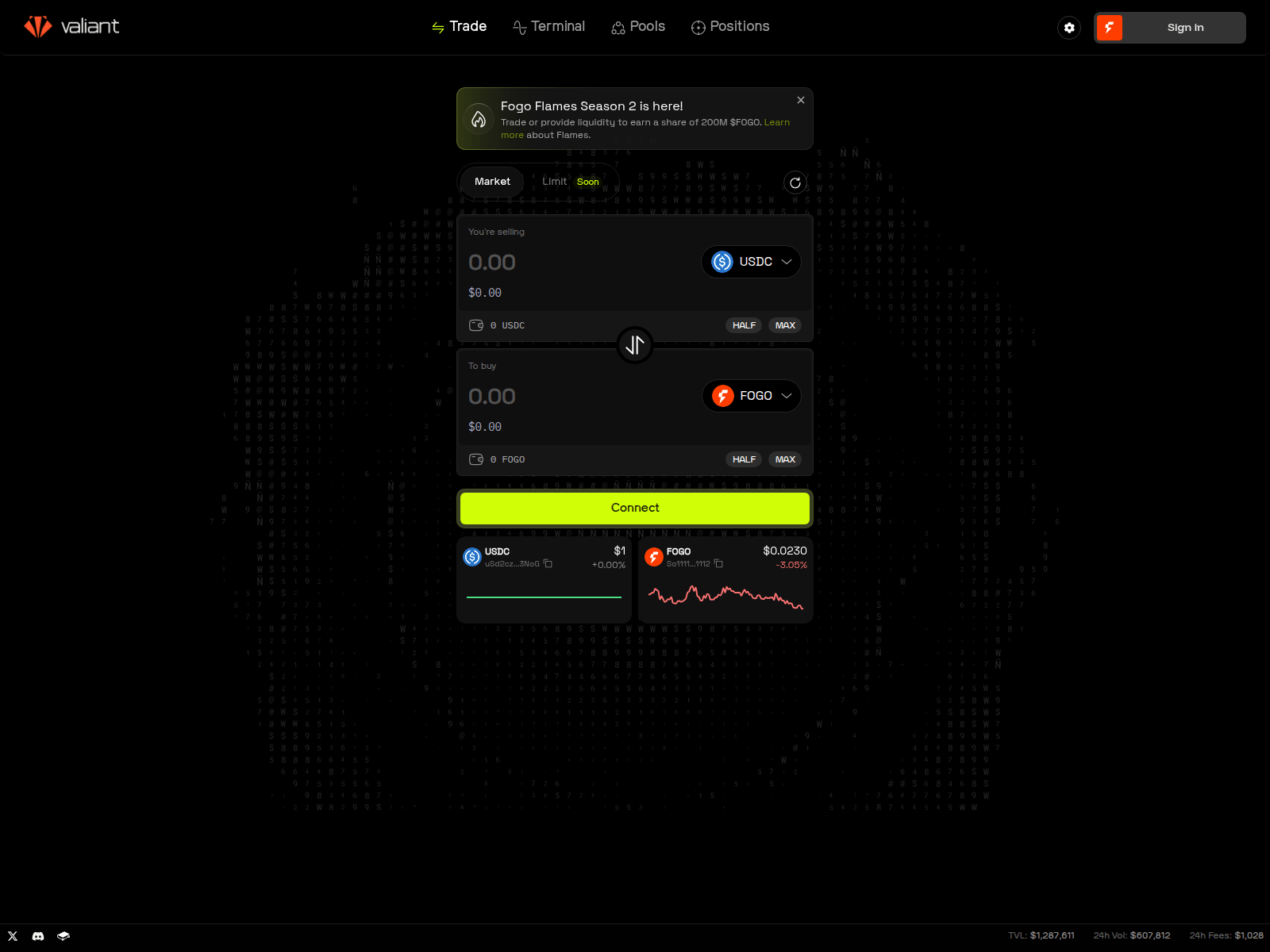 Screenshot of valaint.trade