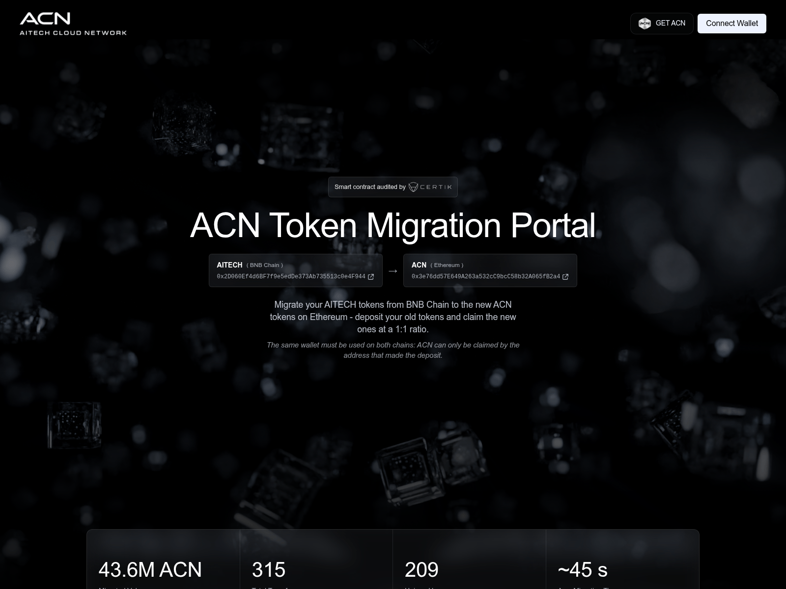 Screenshot of migration-aitech.live