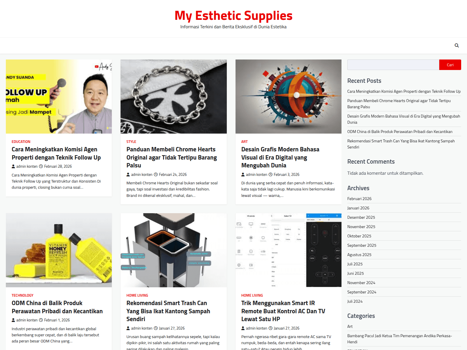 Screenshot of myestheticsupplies.com