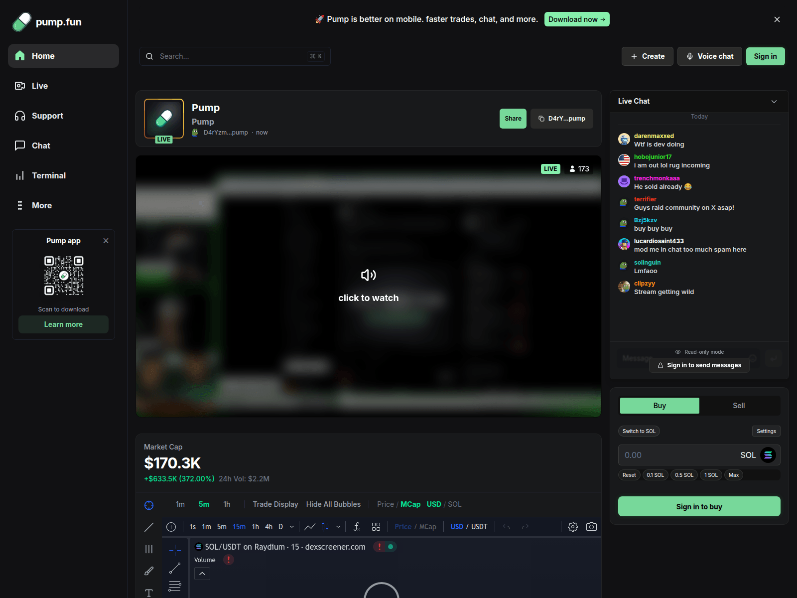 Screenshot of pump-streamer.fun