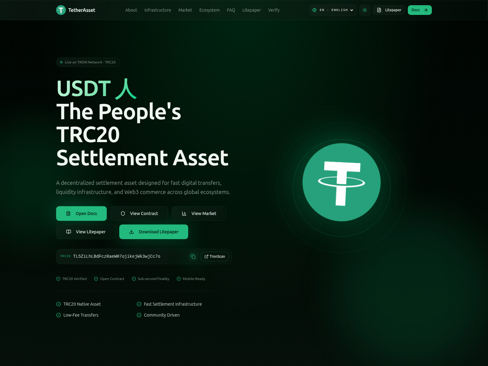 Screenshot of www.tetherasset.com