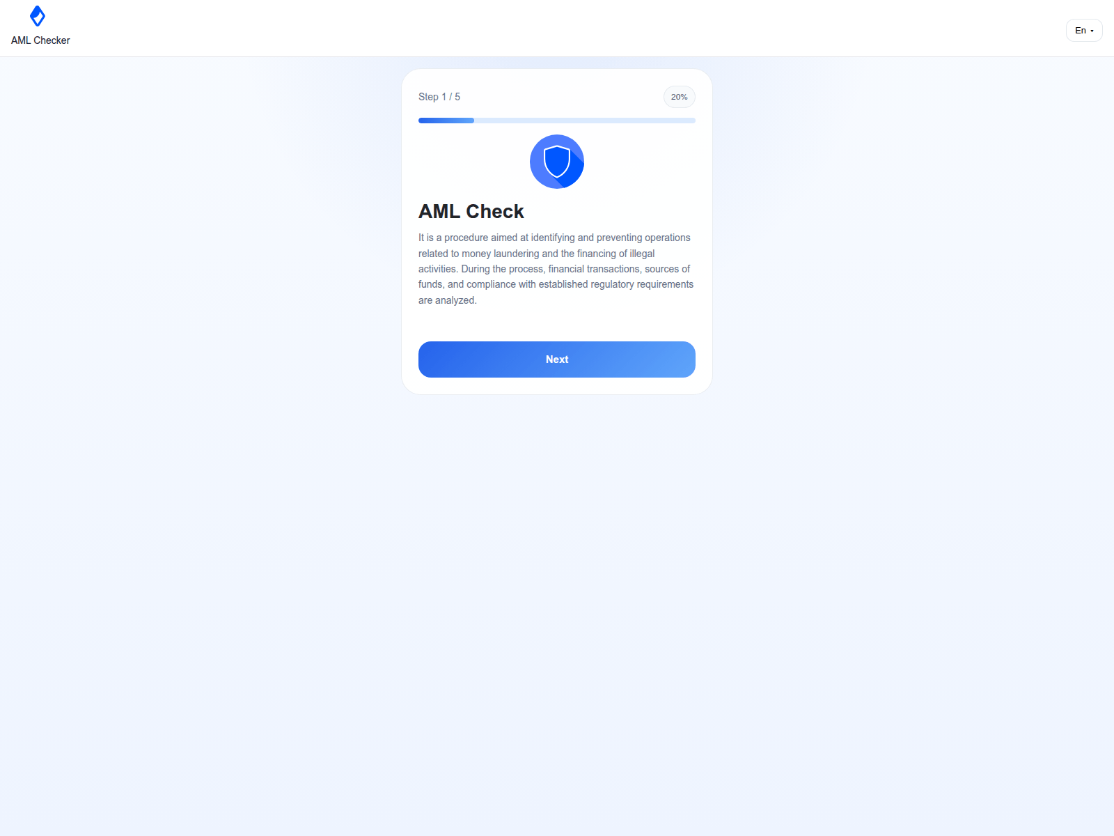 Screenshot of aml.verificenter.io