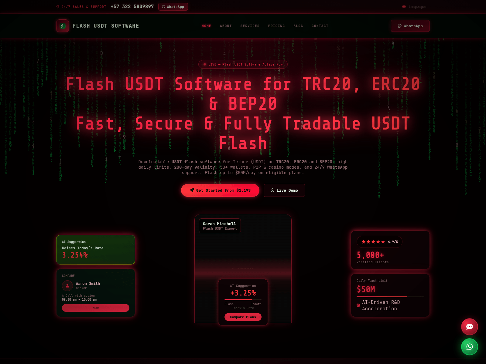 Screenshot of usdtflash.app