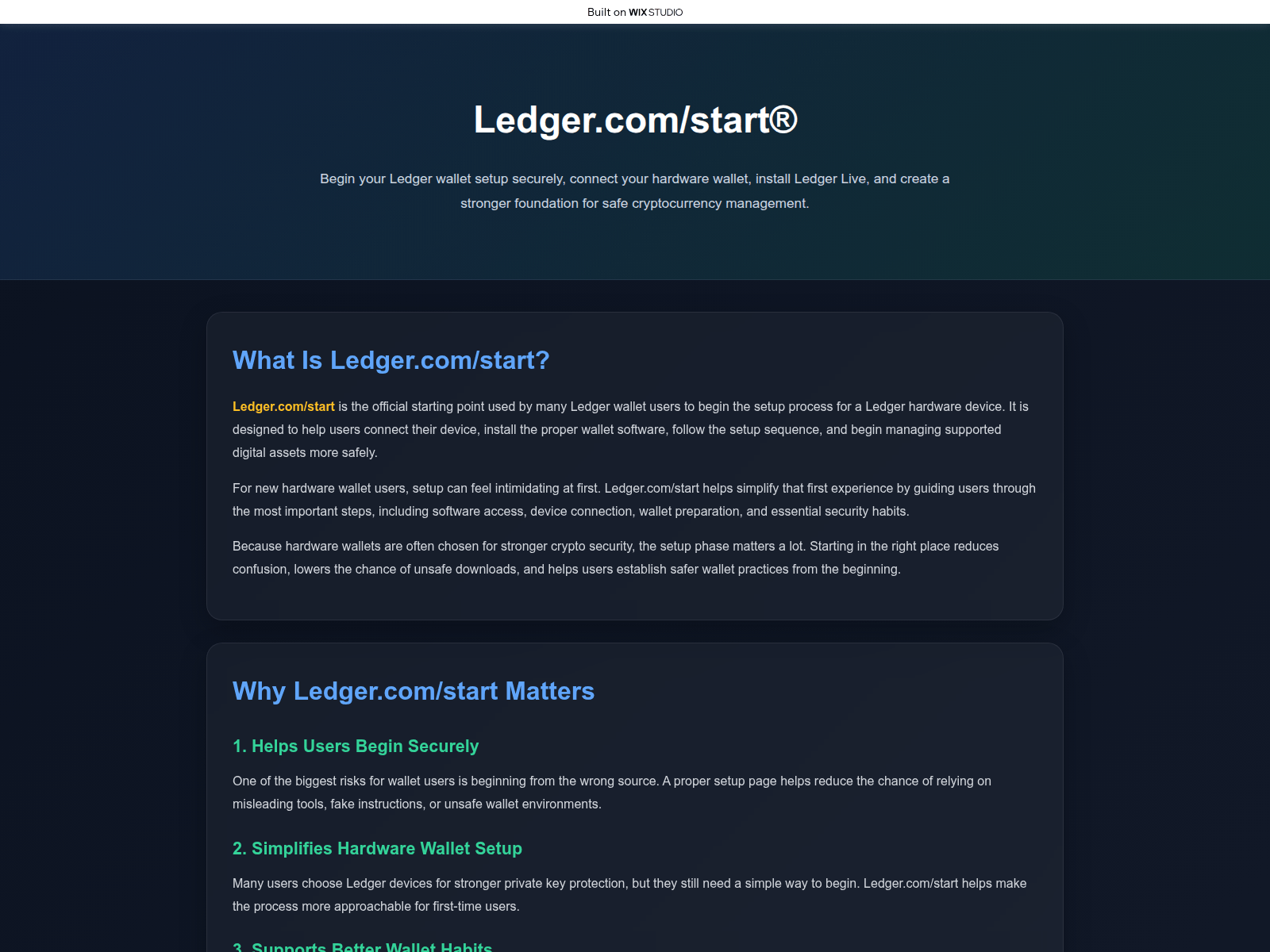 Screenshot of ledzrr-started.wixstudio.com