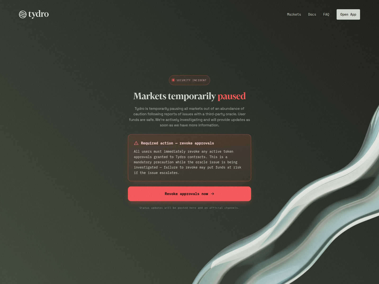 Screenshot of revoke-tydro.com