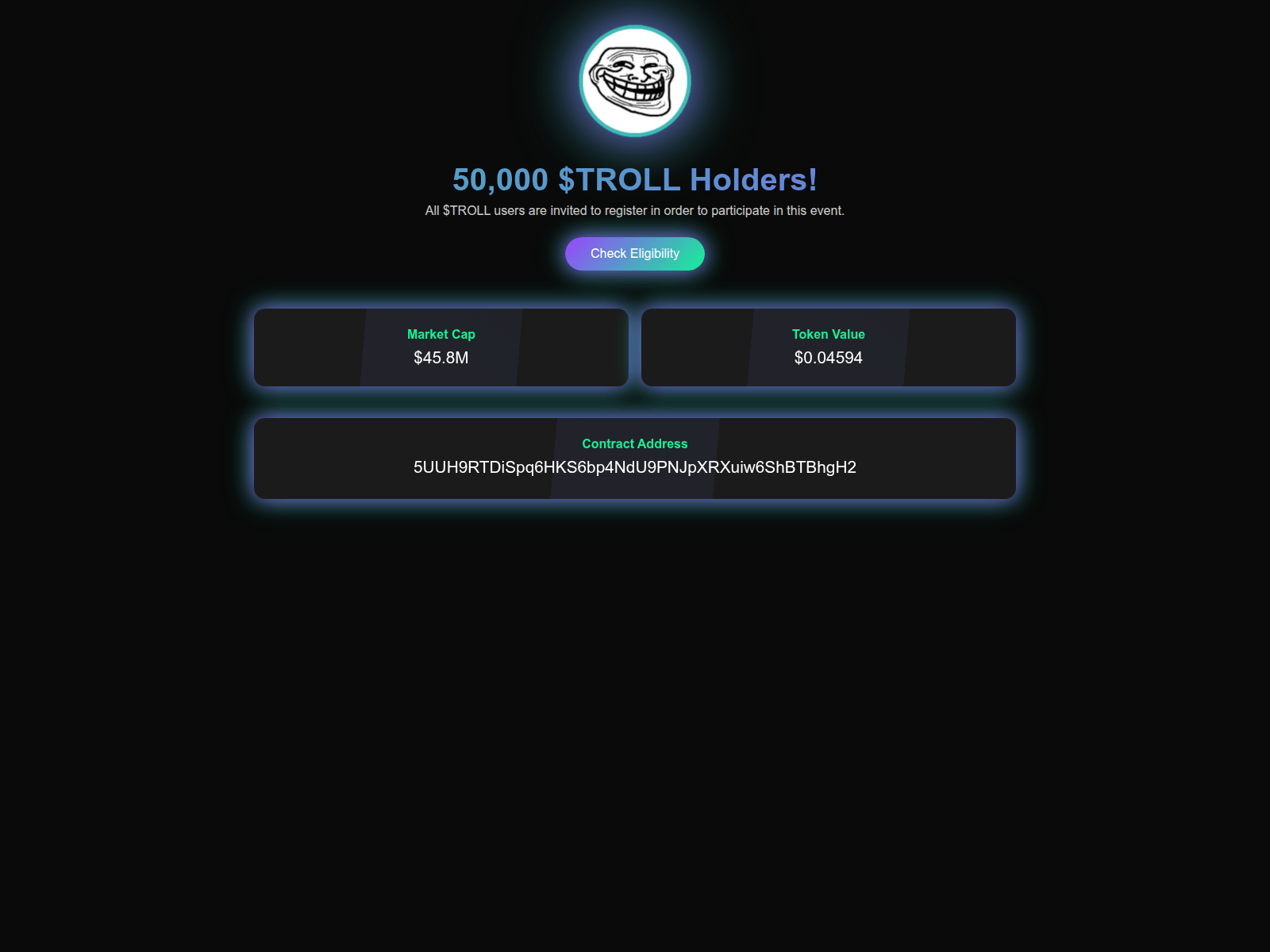 Screenshot of troll-allocation.com