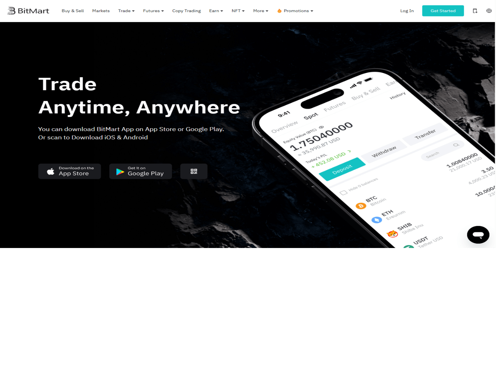 Screenshot of bitmartloginev.webflow.io