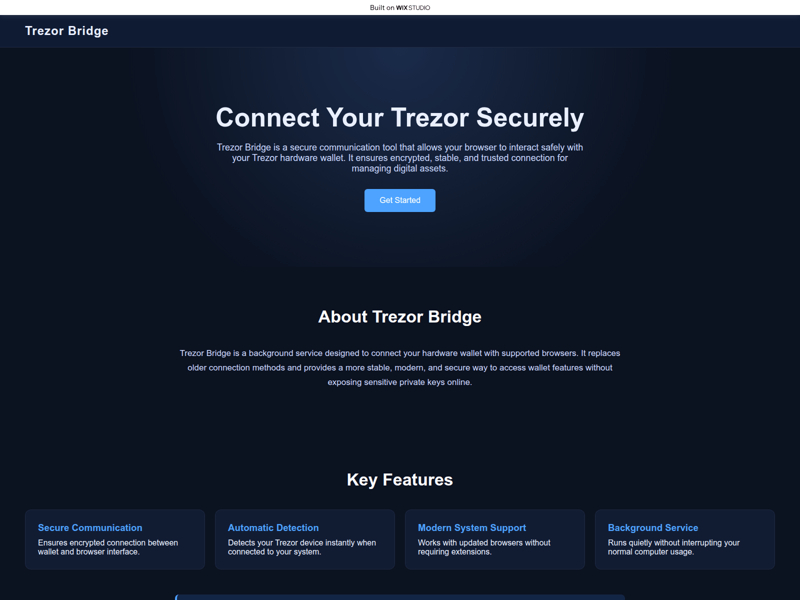 Screenshot of stable-bridge.wixstudio.com
