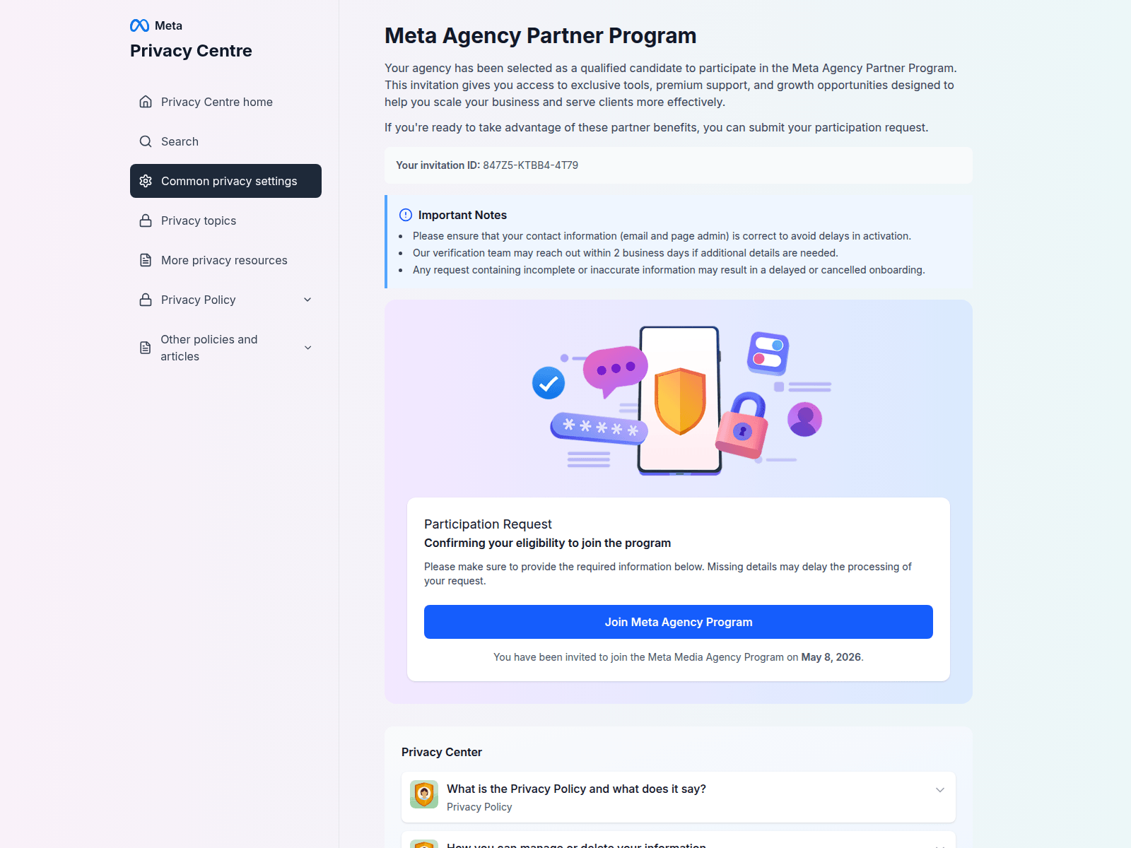 Screenshot of facebook-invoice.platform-partner.com