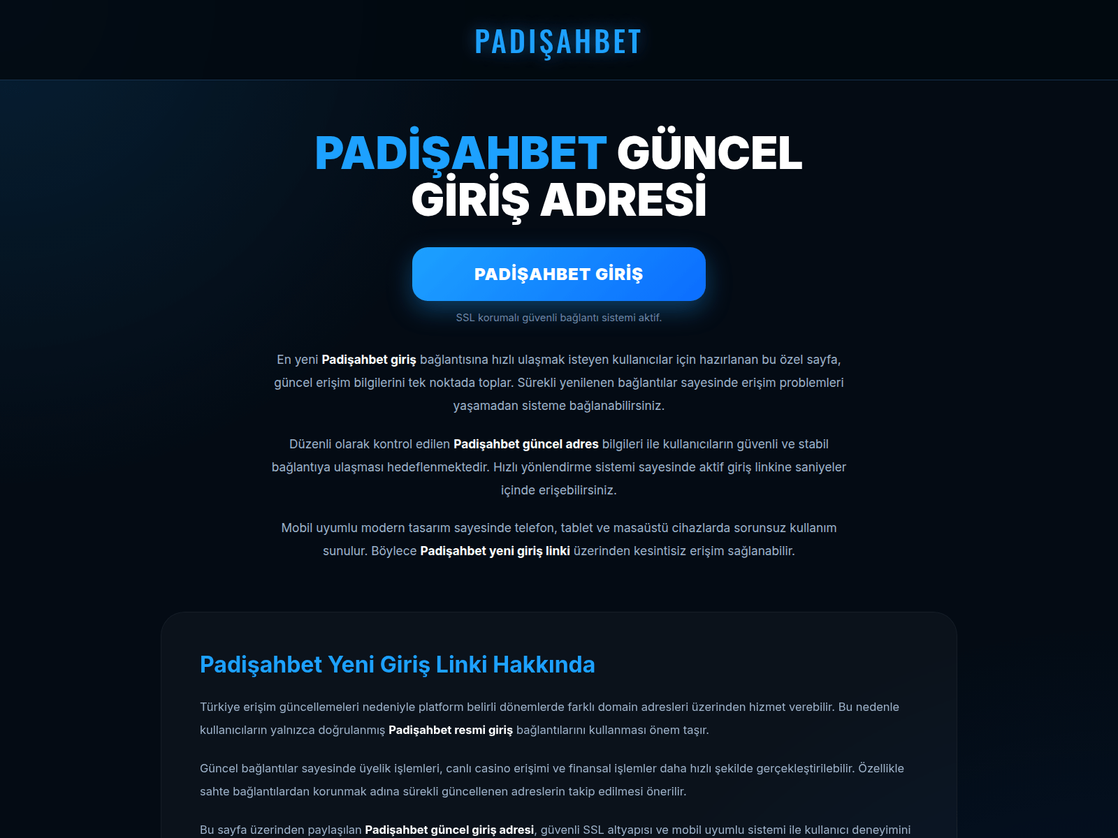 Screenshot of tr.padisahbet-giris2026.org