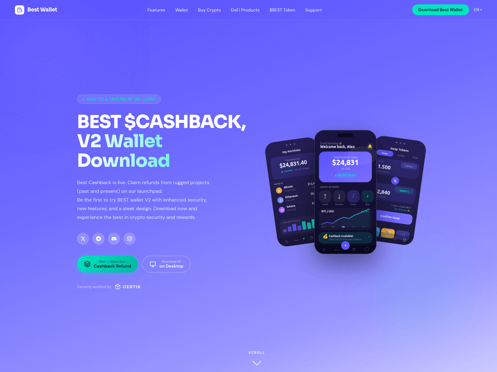 Screenshot of bestcashback.live