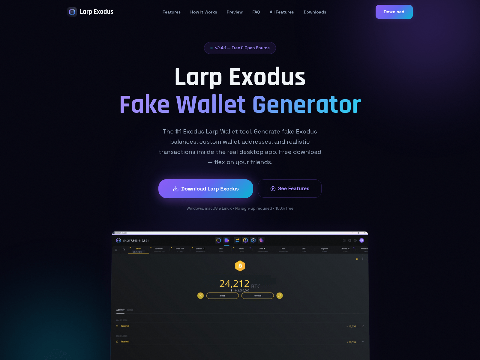 Screenshot of larpexodus.org