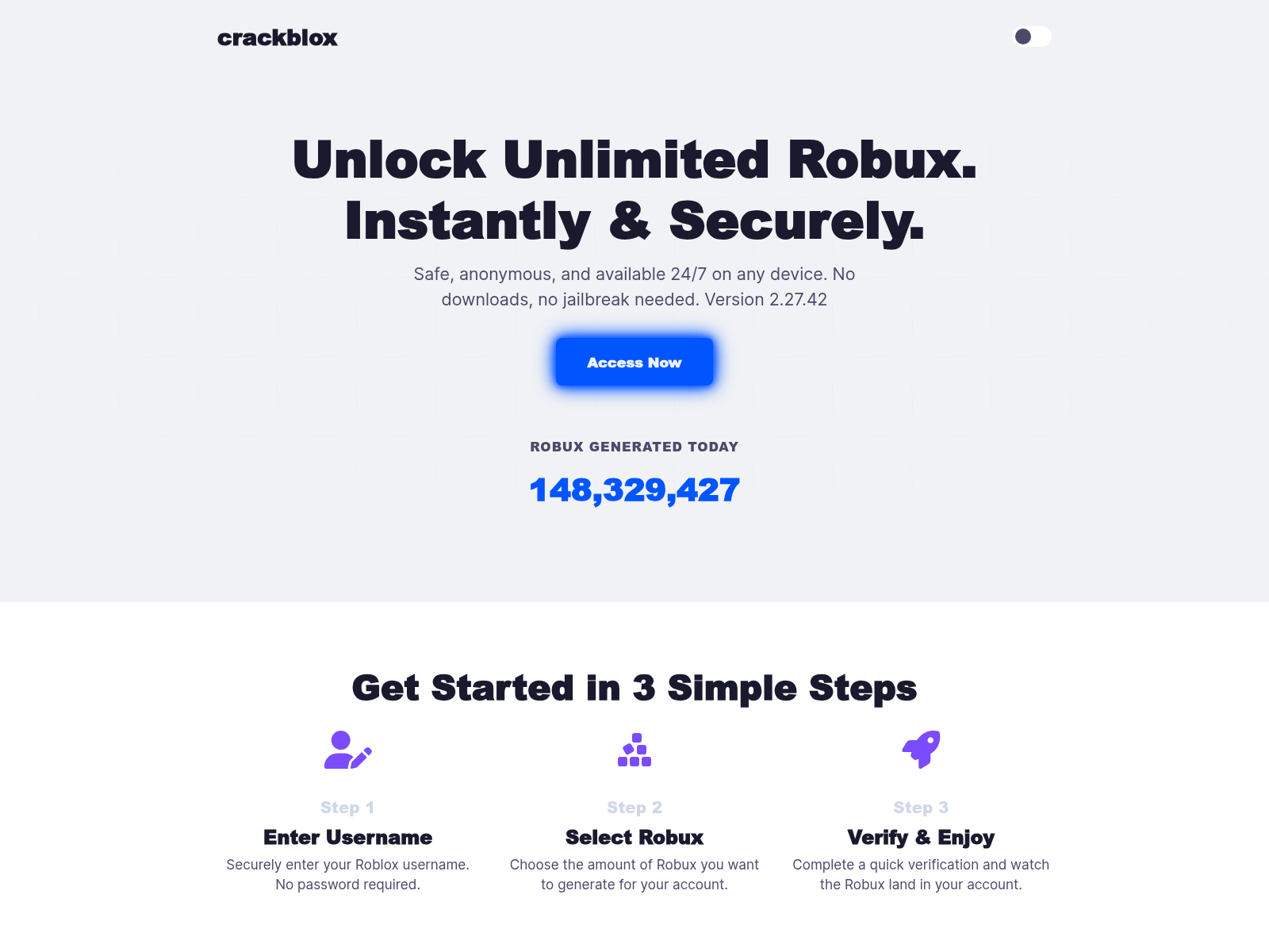 Screenshot of crackblox.org