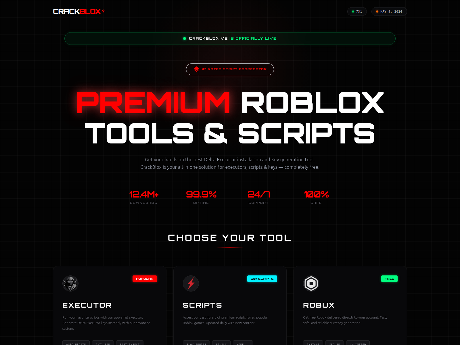 Screenshot of crackblox.net