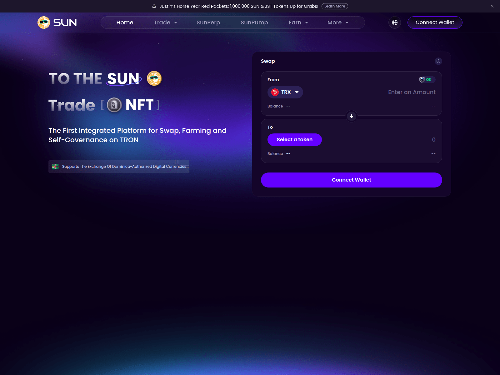 Screenshot of sunswap-finance.com