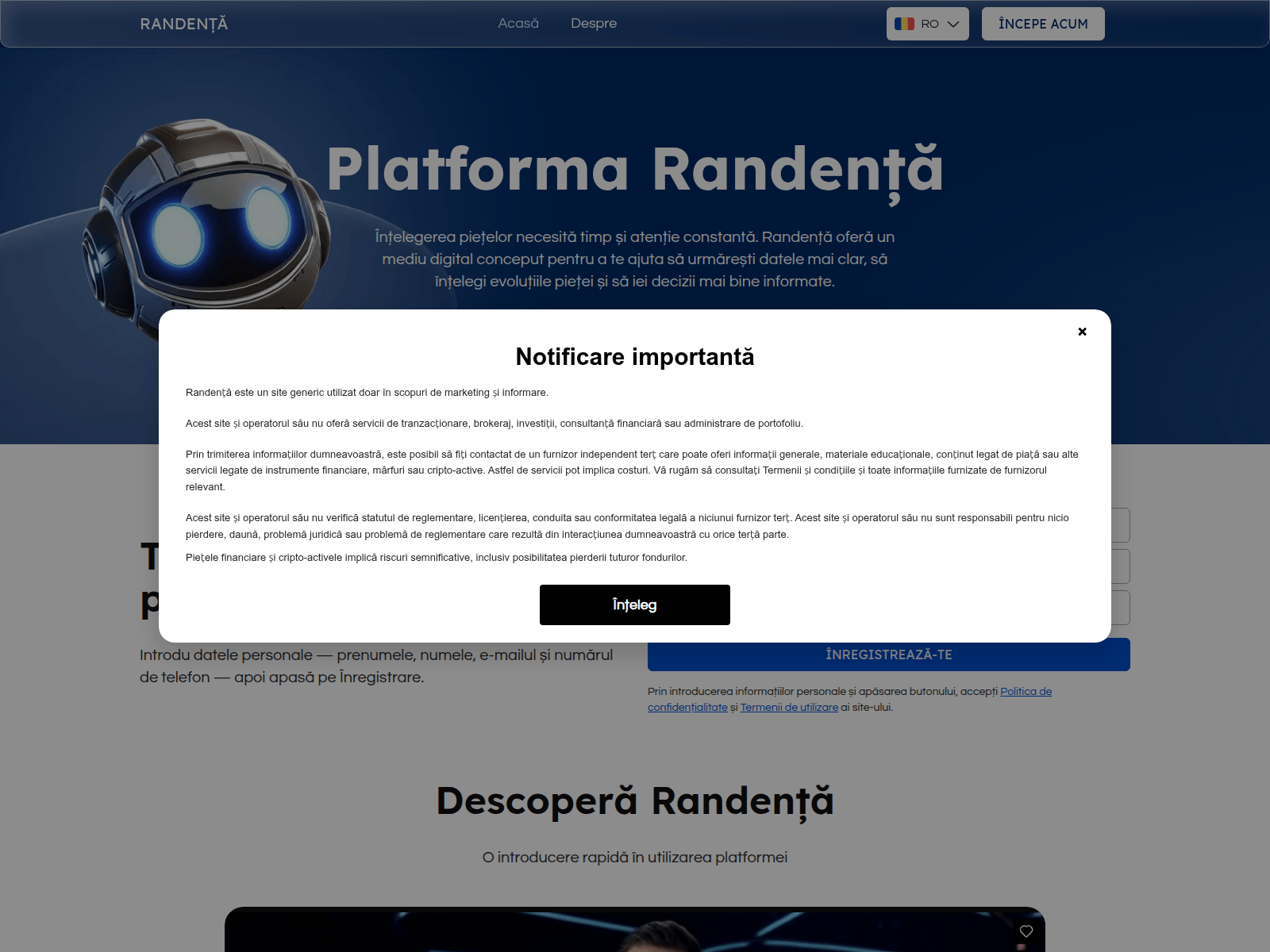 Screenshot of randenta-ro.live