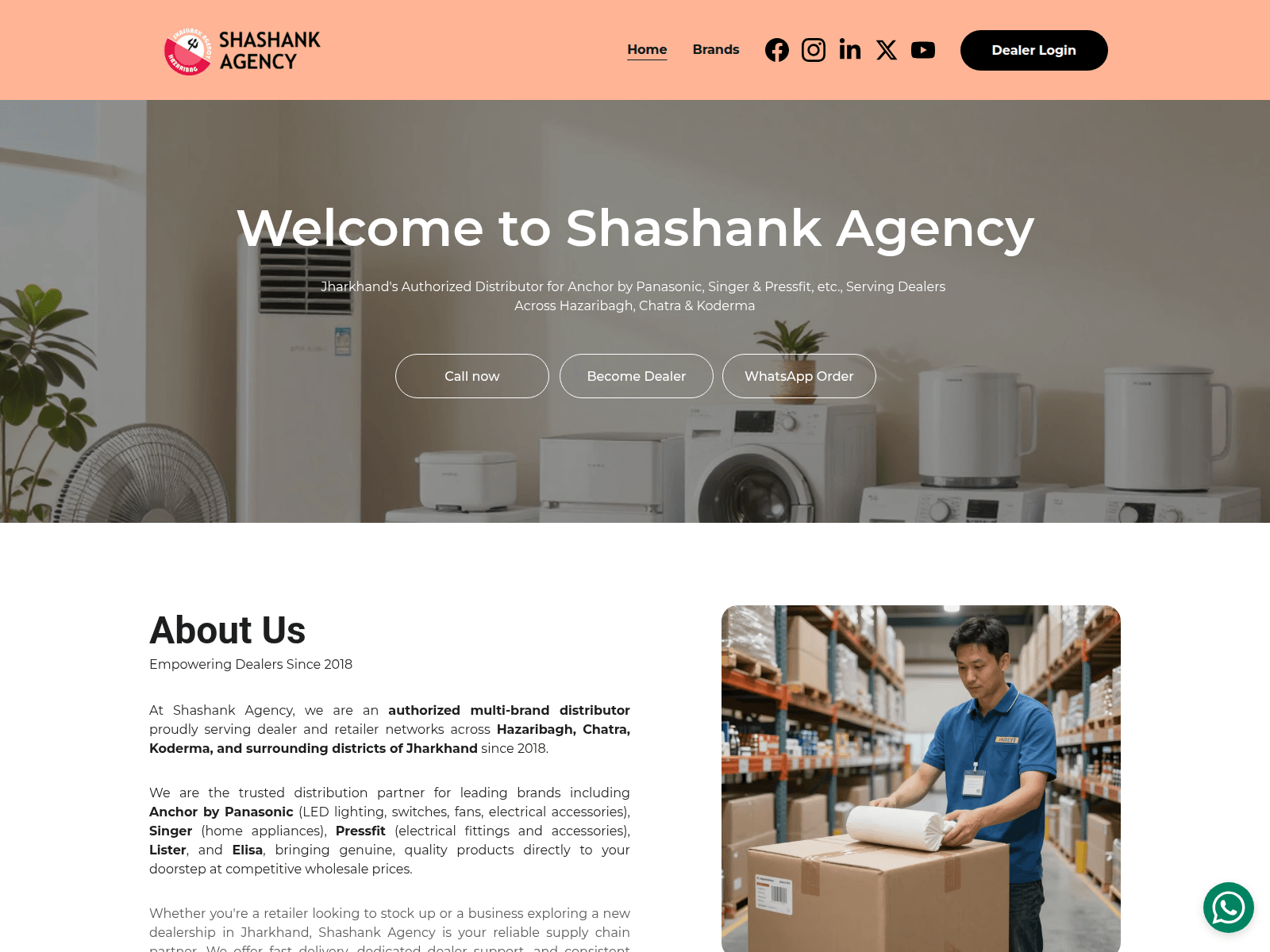 Screenshot of shashankagency.com
