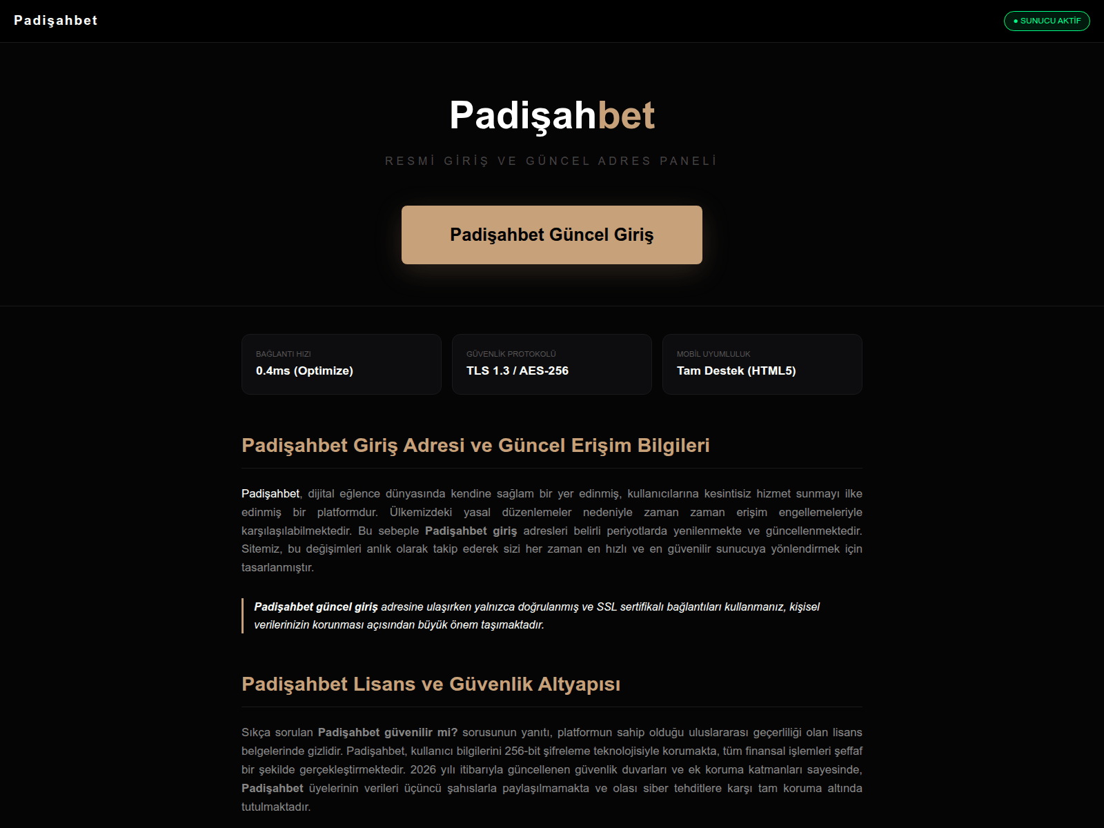 Screenshot of tr.padisabetgiris2026.com