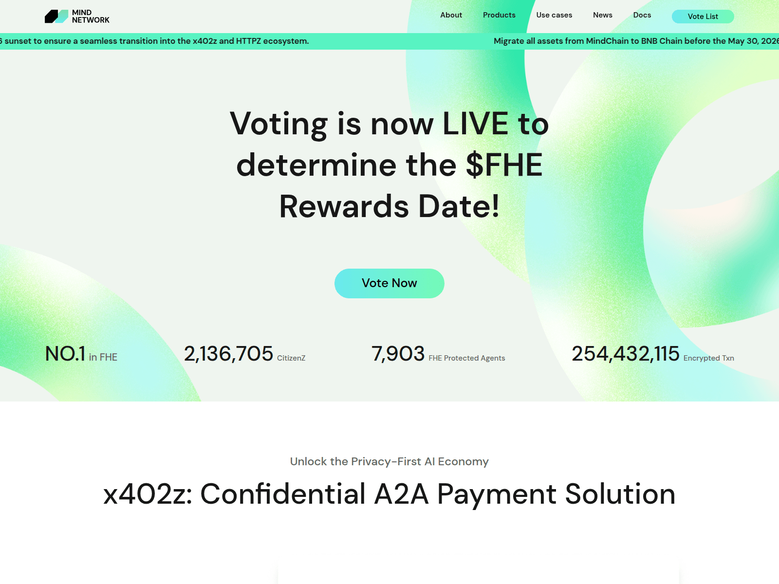 Screenshot of mindnetwork-vote.xyz