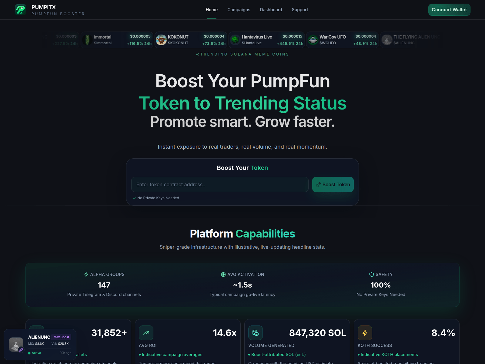 Screenshot of pumpitx.com