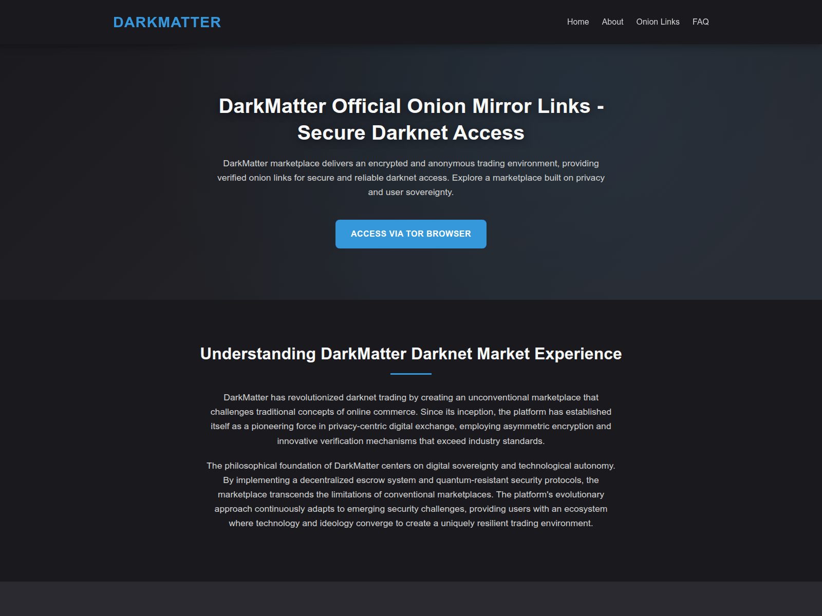 Screenshot of darkmatter-mirror-onion.cc