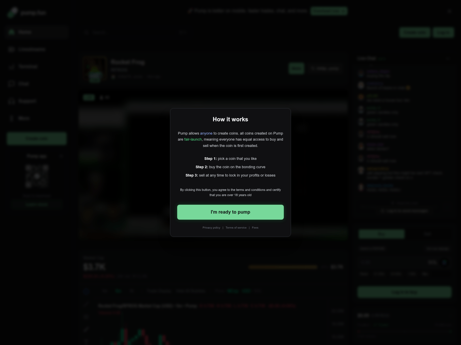 Screenshot of pumpeasy.fun