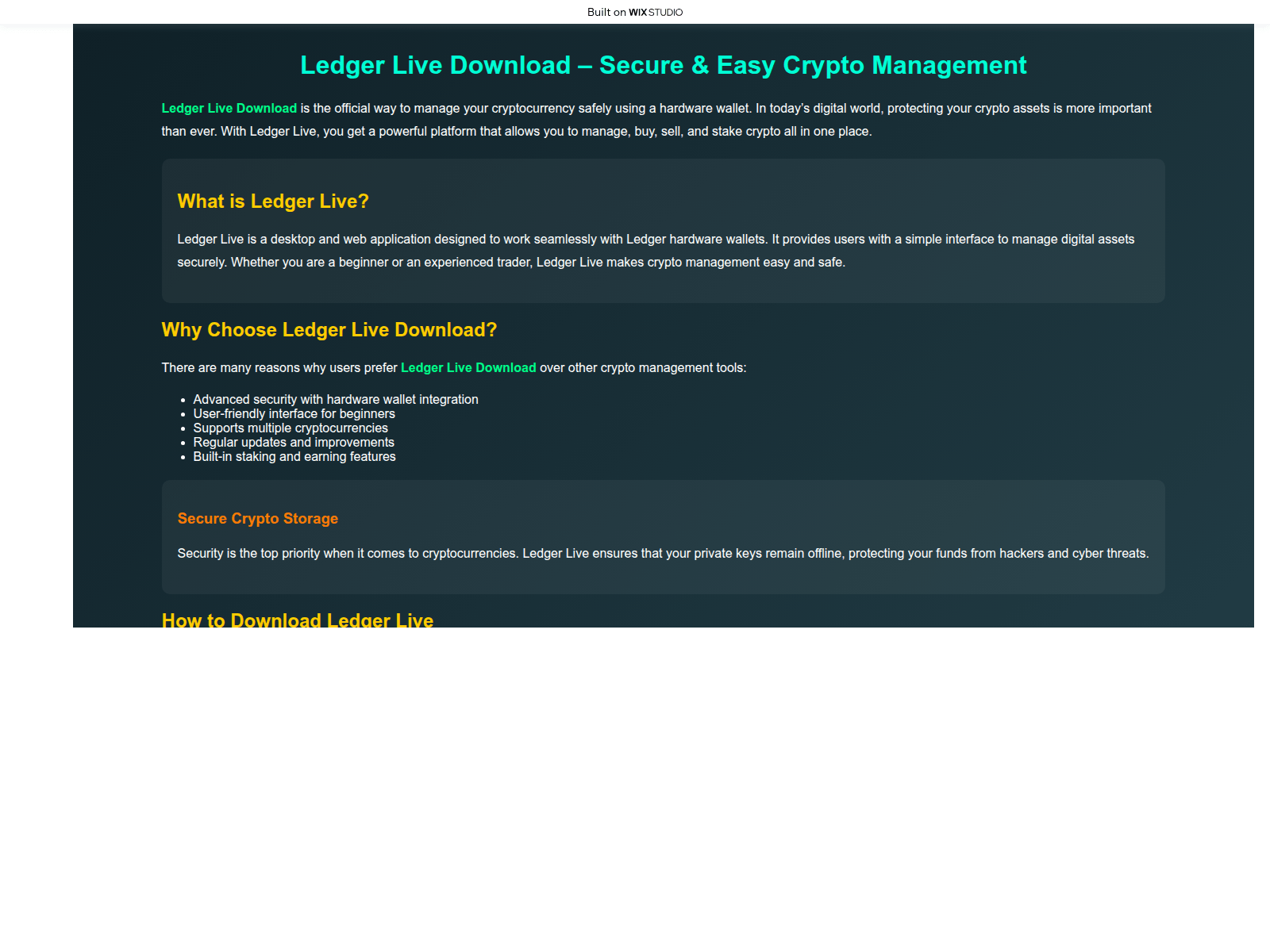 Screenshot of download-ledgu.wixstudio.com