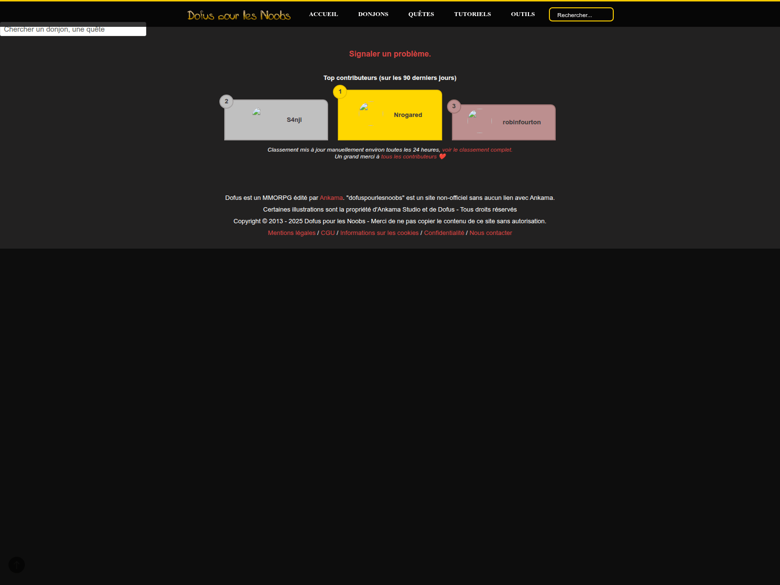 Screenshot of dofuspourlenoob.com